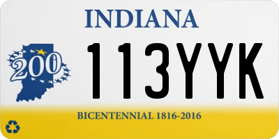 IN license plate 113YYK