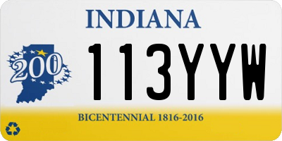 IN license plate 113YYW