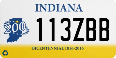 IN license plate 113ZBB