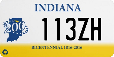 IN license plate 113ZH