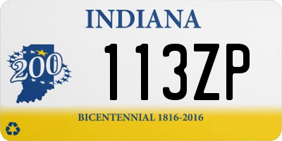 IN license plate 113ZP