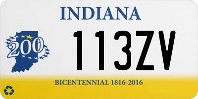 IN license plate 113ZV