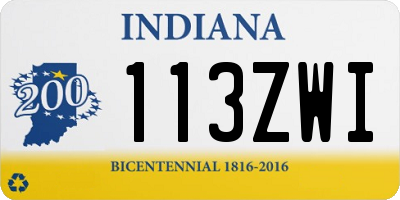 IN license plate 113ZWI