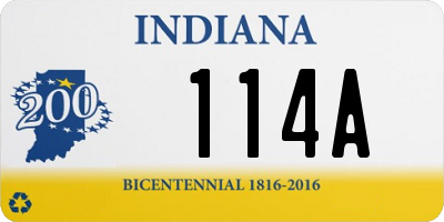 IN license plate 114A