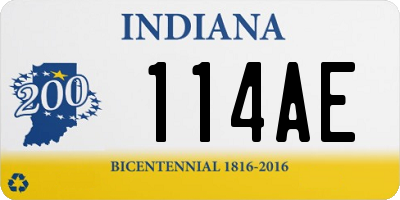 IN license plate 114AE