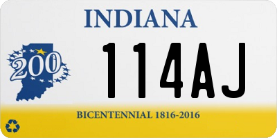 IN license plate 114AJ