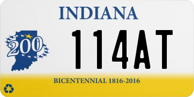 IN license plate 114AT