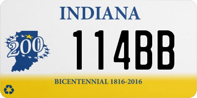 IN license plate 114BB