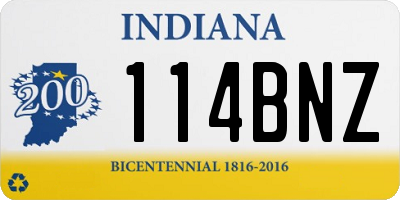 IN license plate 114BNZ