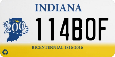 IN license plate 114BOF