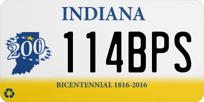 IN license plate 114BPS