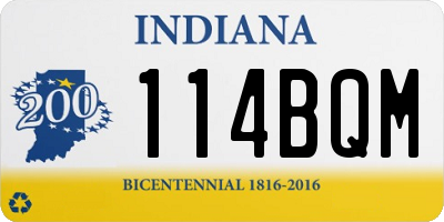 IN license plate 114BQM