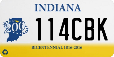 IN license plate 114CBK