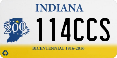 IN license plate 114CCS