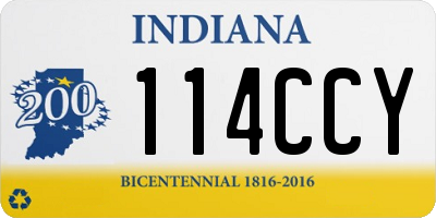 IN license plate 114CCY