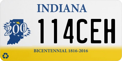 IN license plate 114CEH