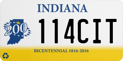IN license plate 114CIT