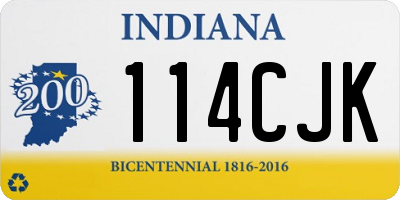 IN license plate 114CJK