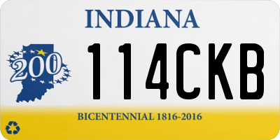 IN license plate 114CKB