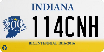 IN license plate 114CNH