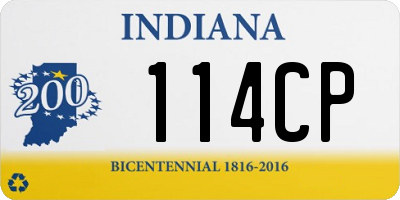 IN license plate 114CP