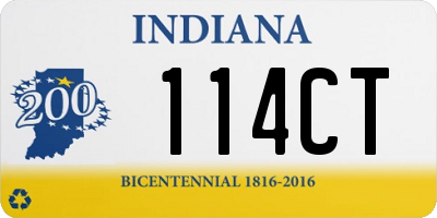 IN license plate 114CT