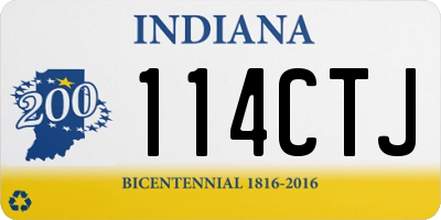 IN license plate 114CTJ