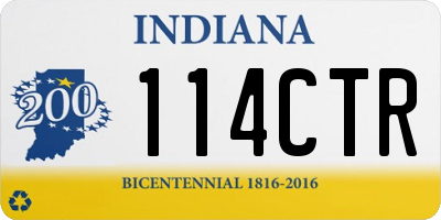 IN license plate 114CTR