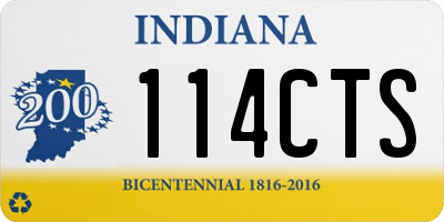 IN license plate 114CTS