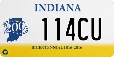 IN license plate 114CU