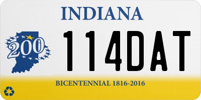 IN license plate 114DAT