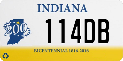 IN license plate 114DB