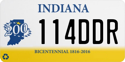 IN license plate 114DDR