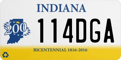 IN license plate 114DGA
