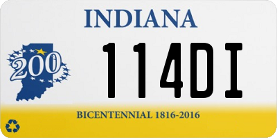 IN license plate 114DI