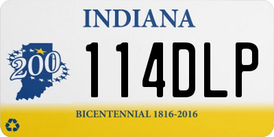 IN license plate 114DLP