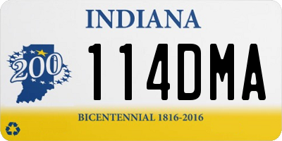 IN license plate 114DMA
