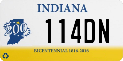 IN license plate 114DN