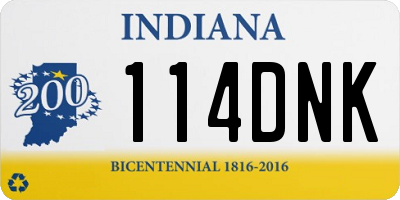 IN license plate 114DNK