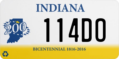 IN license plate 114DO