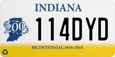 IN license plate 114DYD