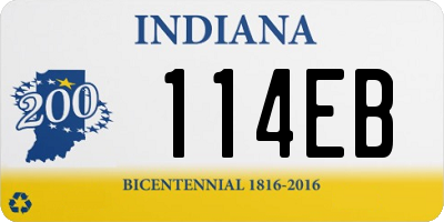 IN license plate 114EB