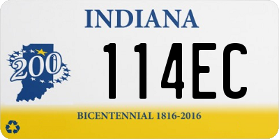 IN license plate 114EC