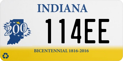 IN license plate 114EE