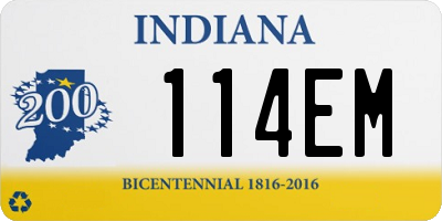 IN license plate 114EM