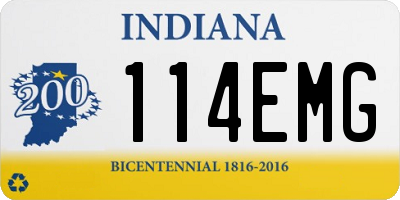 IN license plate 114EMG