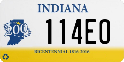 IN license plate 114EO