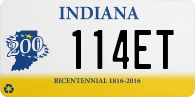 IN license plate 114ET