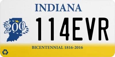 IN license plate 114EVR