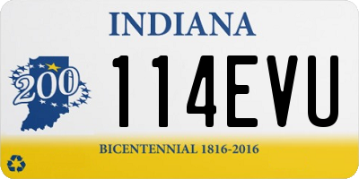 IN license plate 114EVU